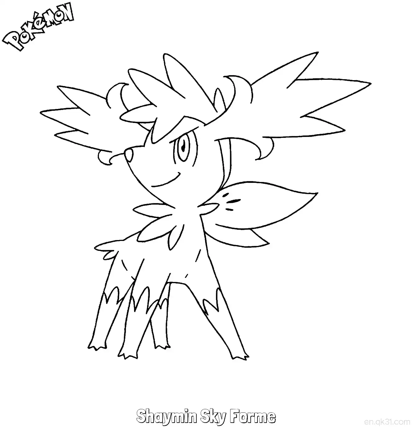 Shaymin Sky Forme Coloring Page - Free Printable Pokemon Coloring Sheets – Free Printable Coloring Page for Kids and Adults